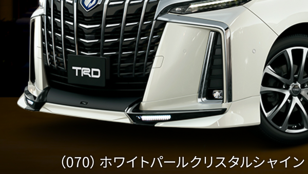 30アルファード　TRDフロントスポイラーLED付き 割れ無し　キズあり トヨタ【30系アルファード[X/G] 前期】SilkBlaze フロントリップ