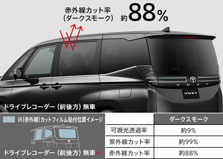 トヨタ VOXY 専用 IRカットフィルム ダークスモーク ヴォクシー90系】モデリスタ IRカットフィルム スモーク | VROOM