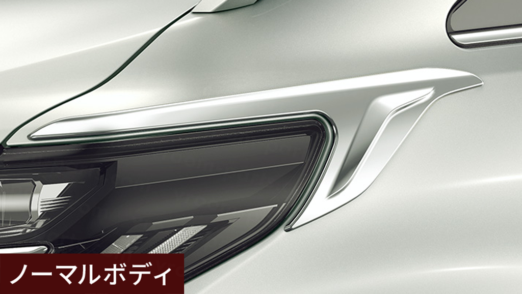 30アルファード後期 モデリスタヘッドライトガーニッシュ スモーク 30アルファード後期 モデリスタヘッドライトガーニッシュ スモーク