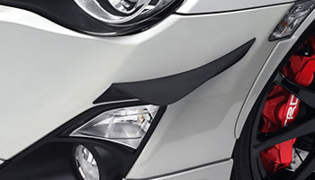 トヨタ86 ZN6 前期用 カーボンカナード 上下セット 86 ZN6 前期 A.C.E+(エース) フロントカナード カーボン製 クリア塗装