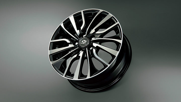 【カローラ210系】15インチ アルミホイール4本セット ウェッズ ギルド VT〈ブラック×ポリッシュ〉